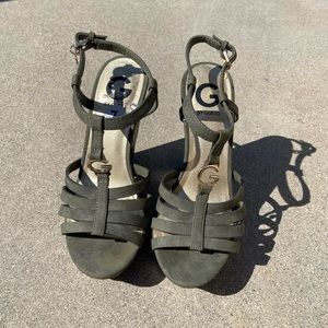 Guess dark green heels